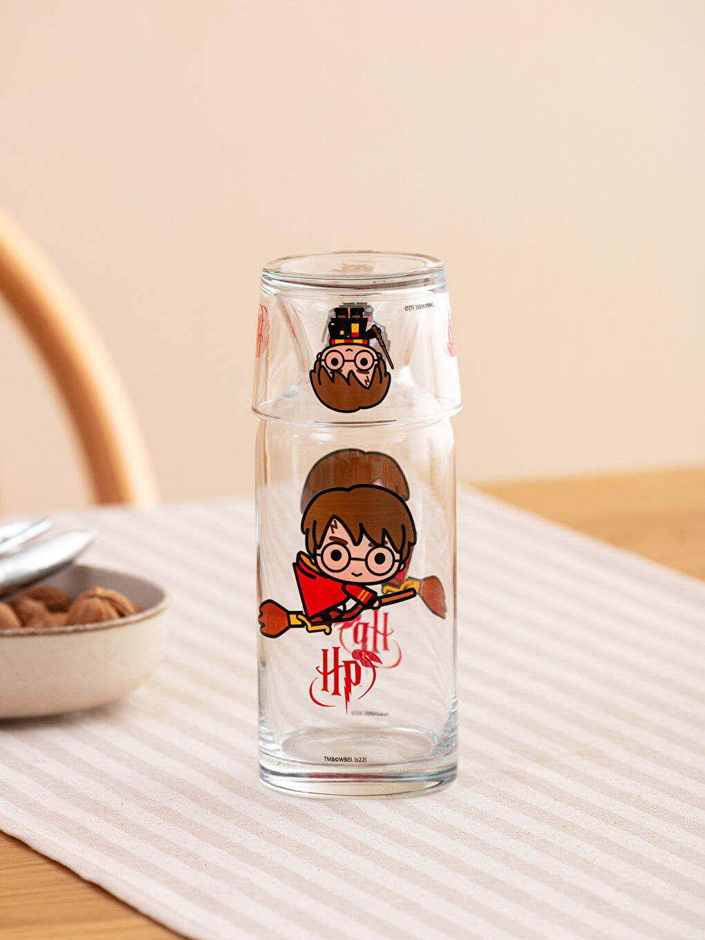 Carafă din Sticlă Imprimată Harry Potter cu Capac 700 Ml-2