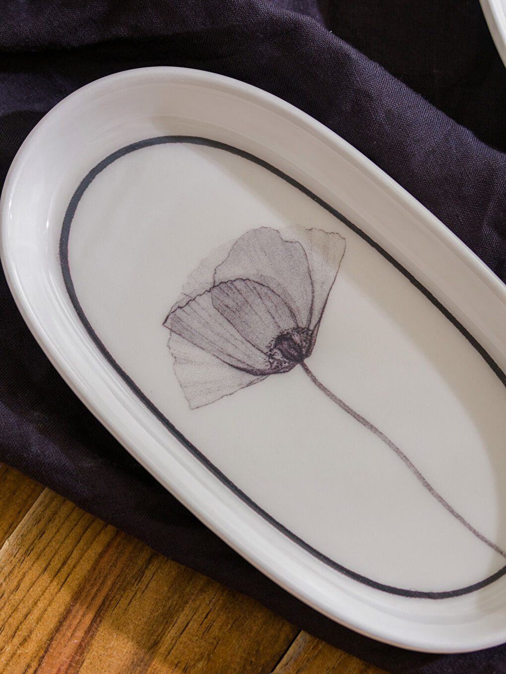 طقم صينية تقديم مطبوعة قطعتين 19 سم-2