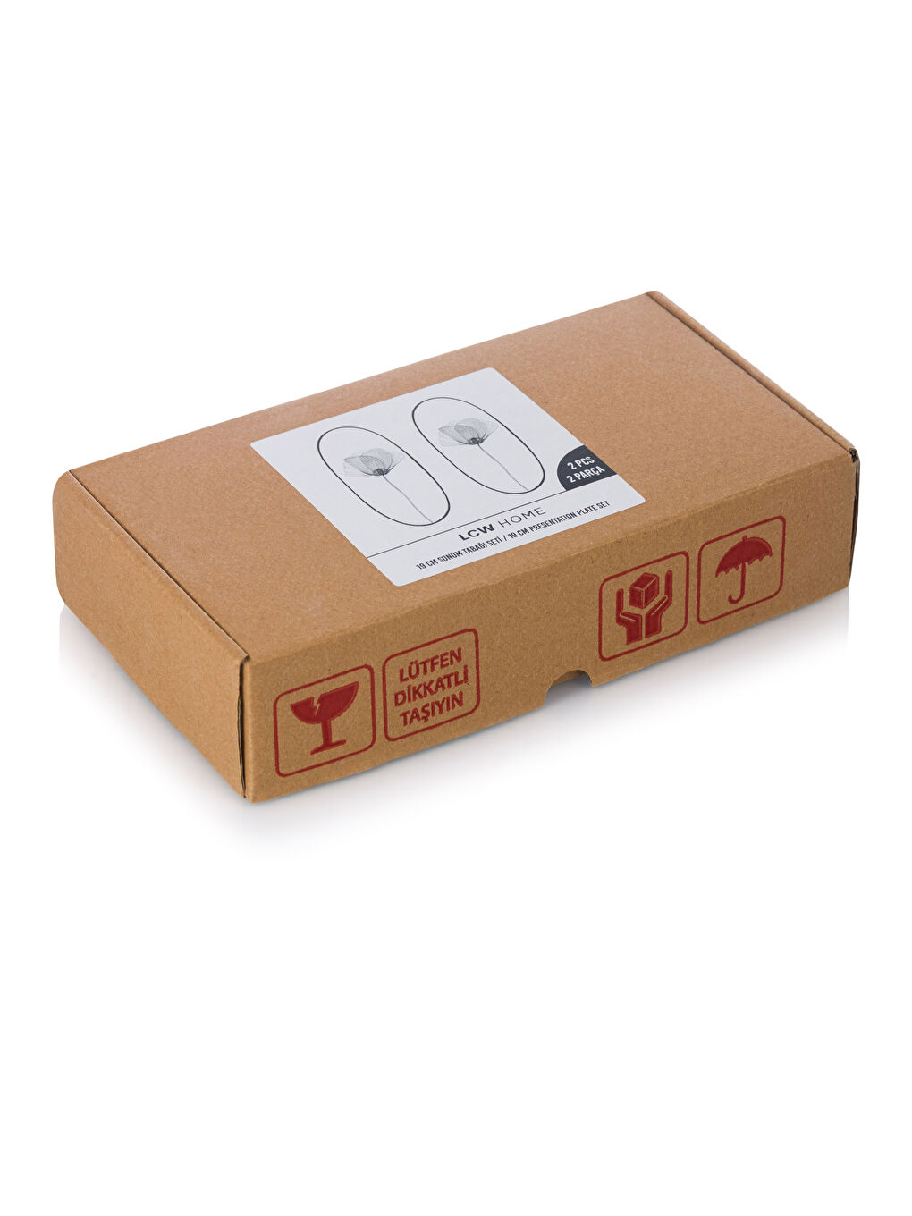 طقم صينية تقديم مطبوعة قطعتين 19 سم-3