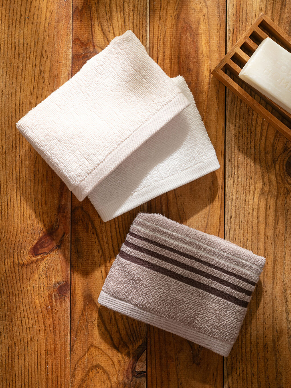 Bej Pamuklu El Havlusu Seti 3'lü-2