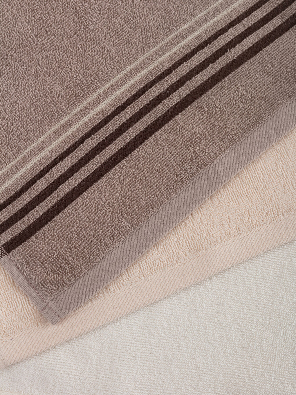 Bej Pamuklu El Havlusu Seti 3'lü-3