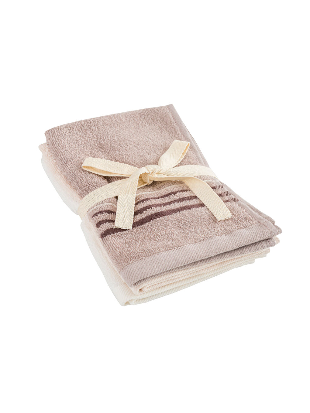 Bej Pamuklu El Havlusu Seti 3'lü-4