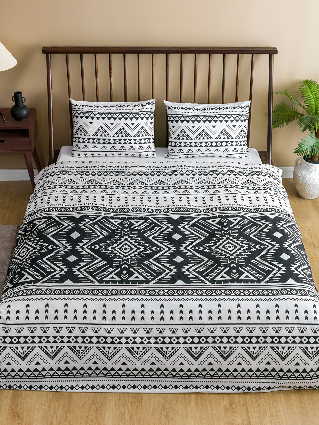 Printed Cotton Double Duvet Cover Set-1