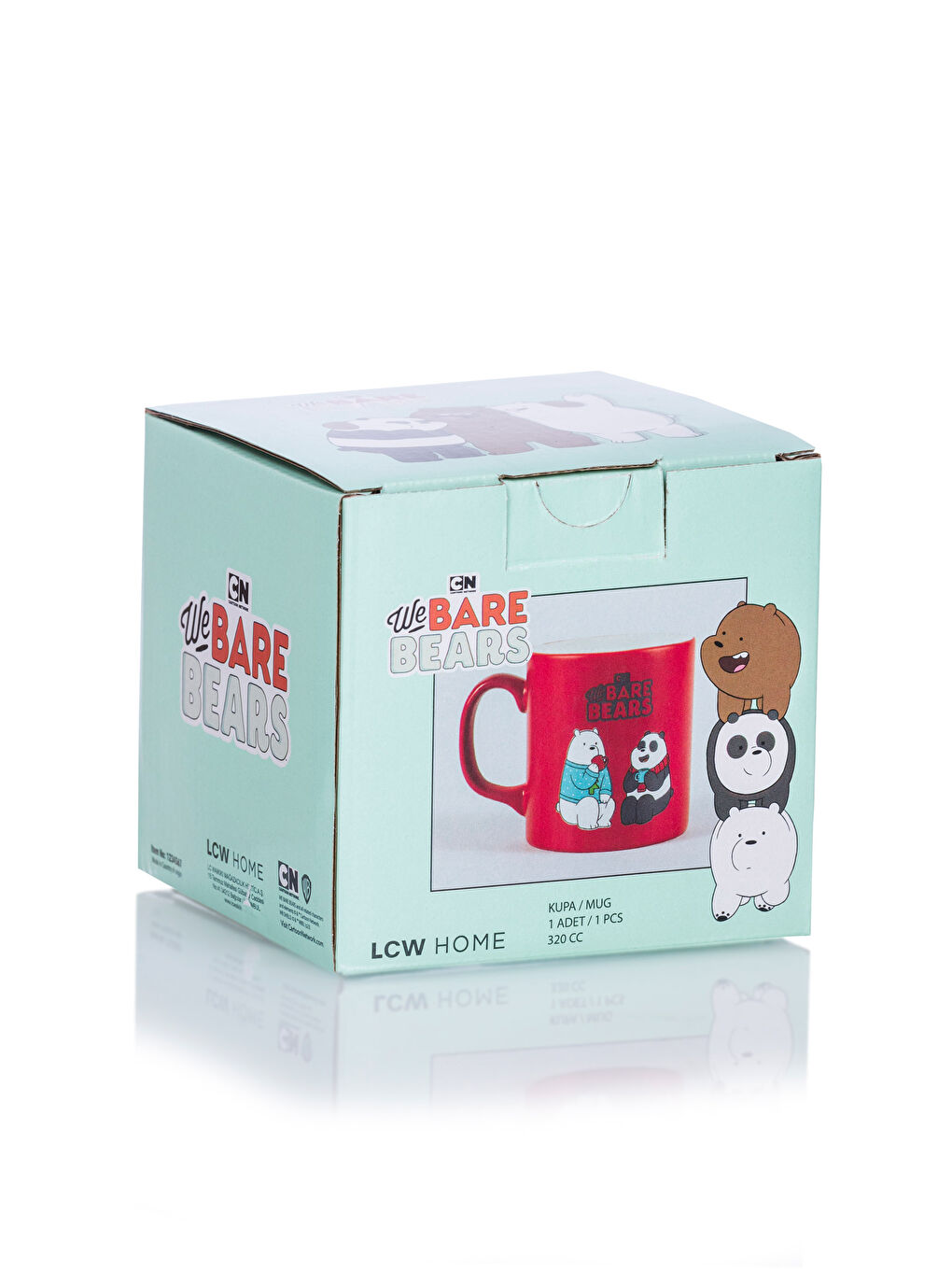 LCW HOME We Bare Bears Printed Ceramic Mug 320 ml -W3GL67Z8-F9C