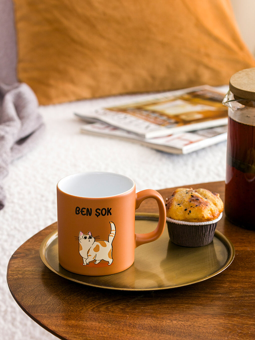 Karışık Kedi Baskılı Seramik Kupa 320 ml-1