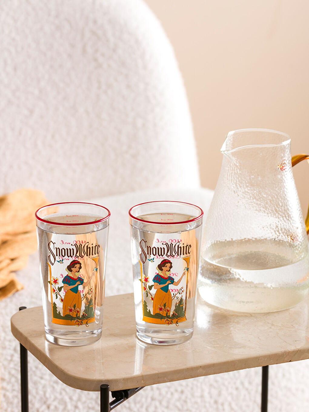 Karışık Pamuk Prenses Baskılı Bardak Seti 570 ml