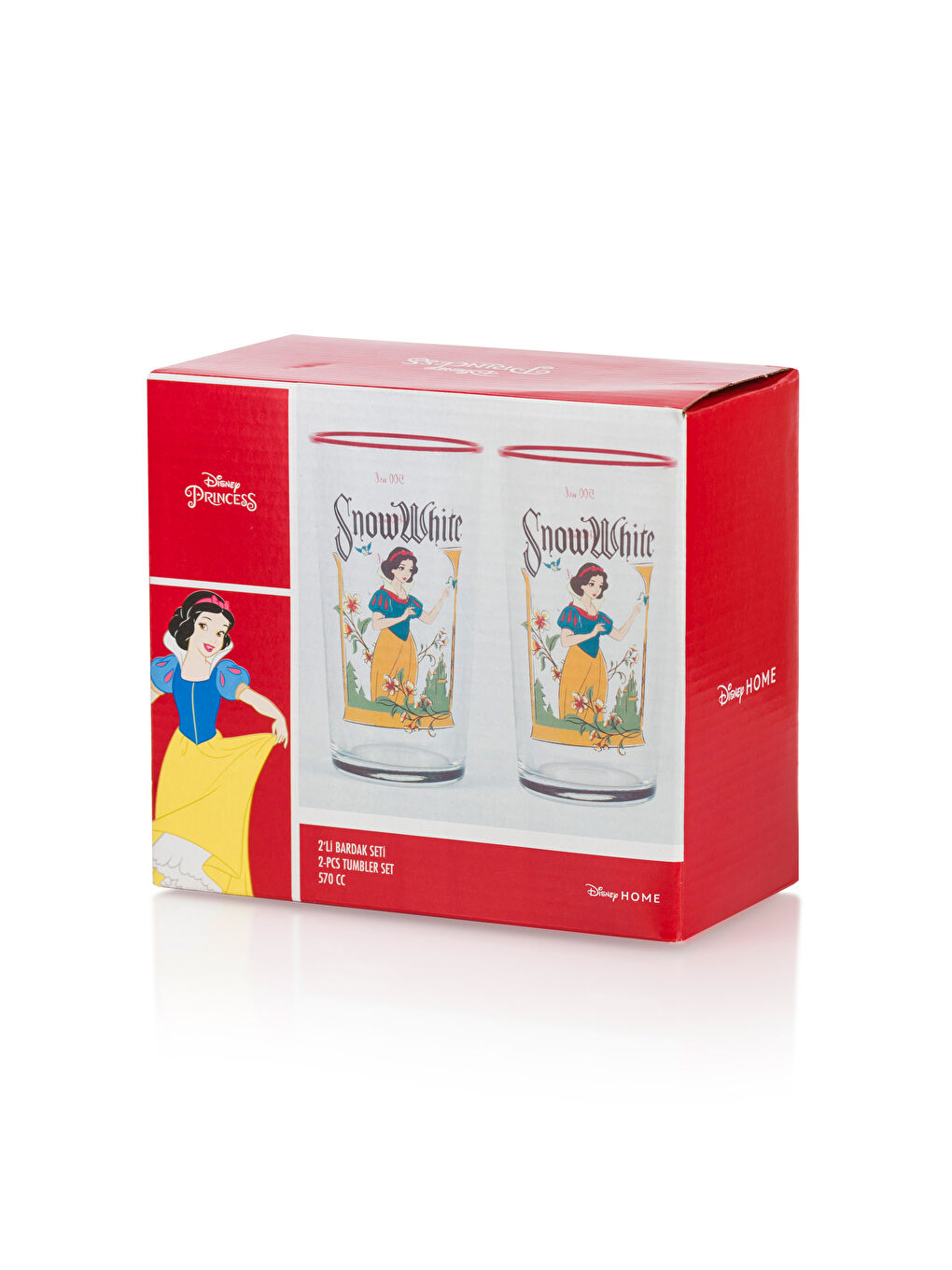 Karışık Pamuk Prenses Baskılı Bardak Seti 570 ml-4