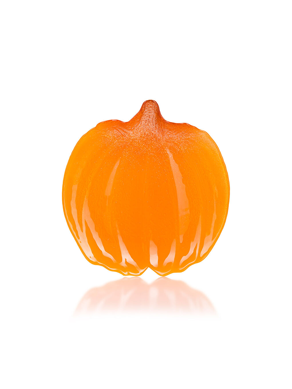 Turuncu Bal Kabağı Desenli Cam Tabak 2'li 17 cm-4