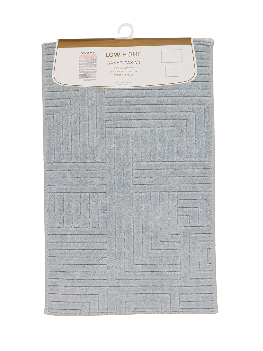 Line Patterned Bath Mat 2 Pack-4