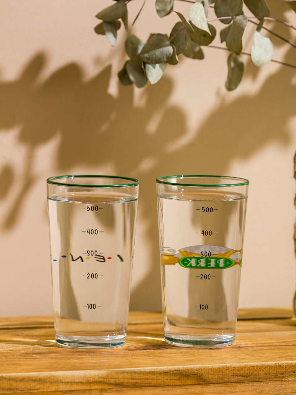 Karışık Friends Baskılı Cam Bardak 2'li 570 ml-1