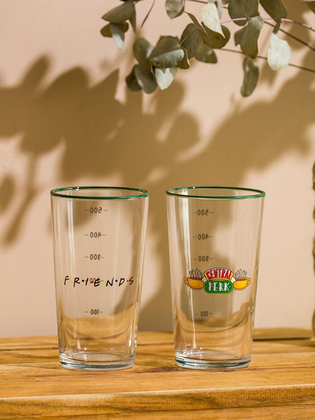 Karışık Friends Baskılı Cam Bardak 2'li 570 ml-2