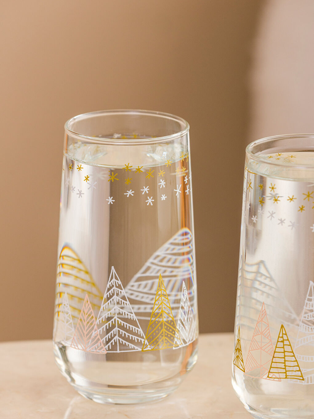 LCW HOME Snowflake Patterned Glass Cup 470 Ml -W3GS06Z8-LUL