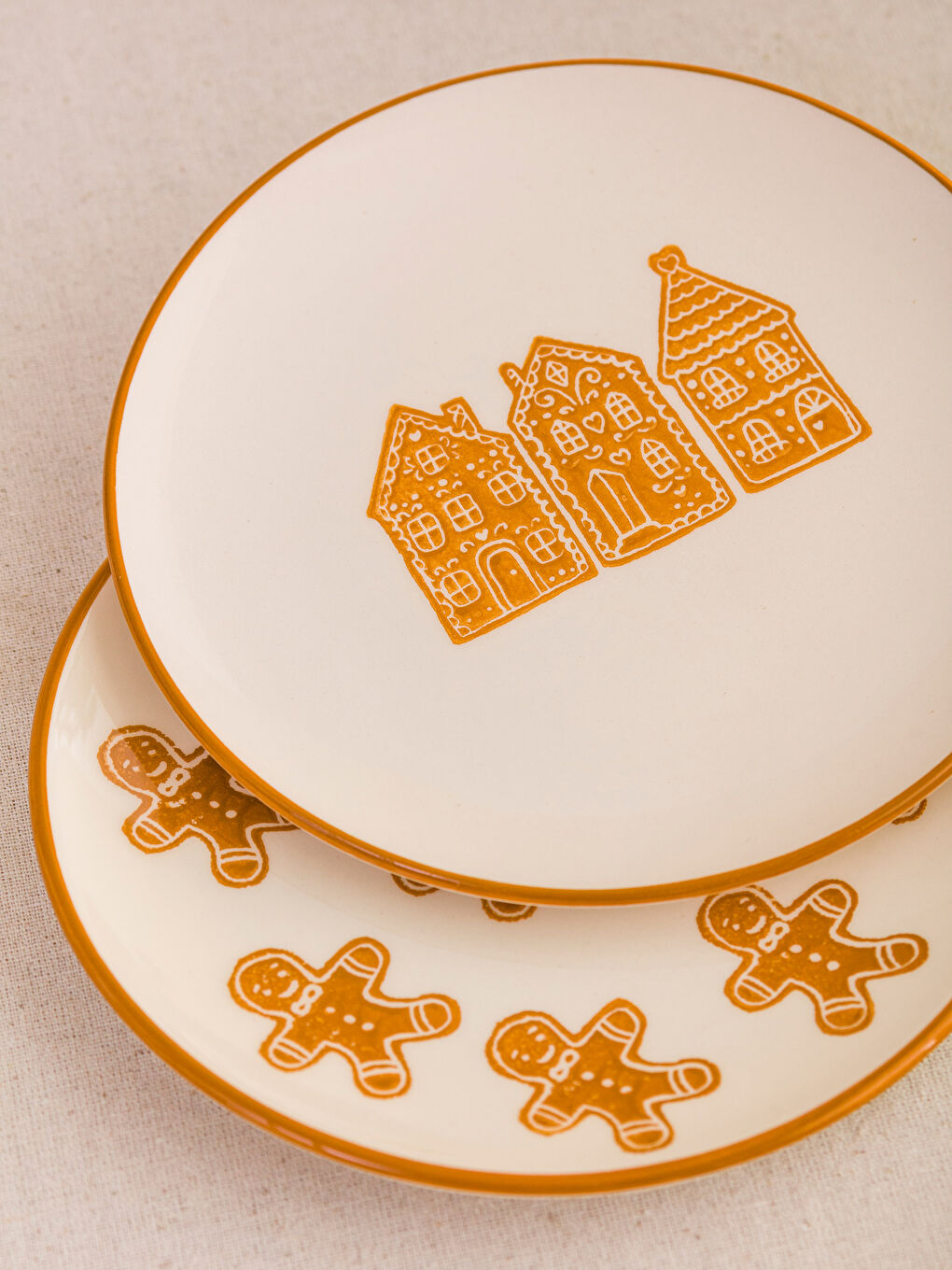 Baskılı Seramik Pasta Tabağı 4'lü 21 cm-2