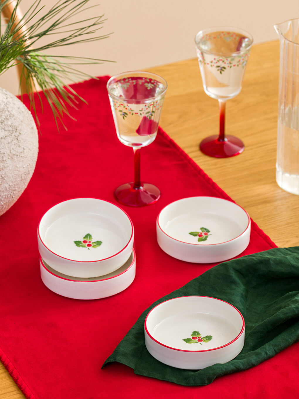 Karışık Baskılı Seramik Kase Seti 4'lü 13 cm