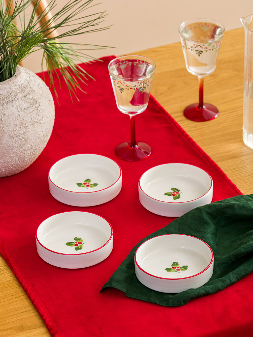 Karışık Baskılı Seramik Kase Seti 4'lü 13 cm-1