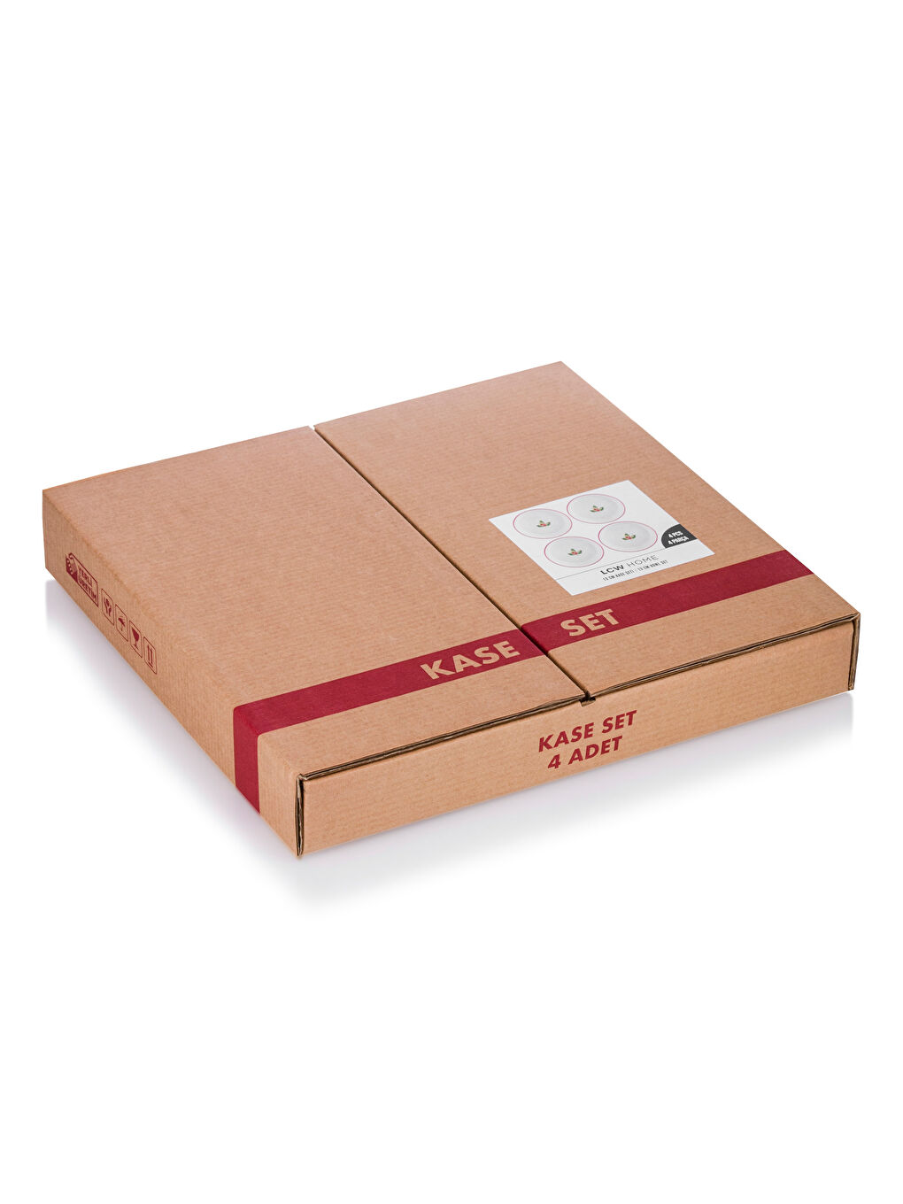 Karışık Baskılı Seramik Kase Seti 4'lü 13 cm-3