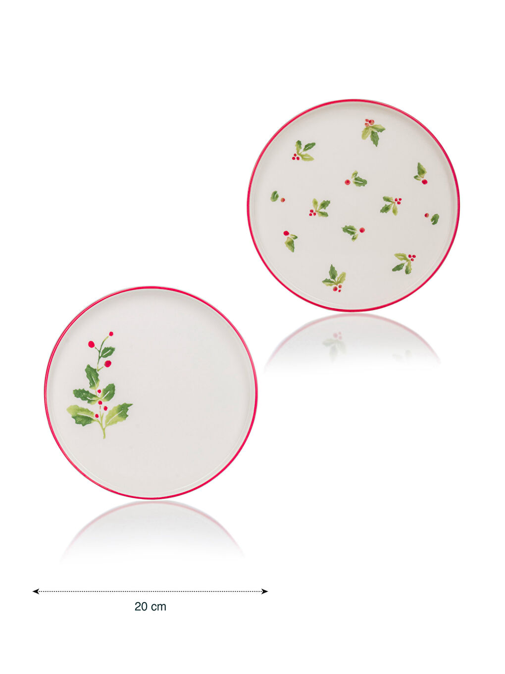 Printed Ceramic Cake Plate 4-pack 20 cm-7
