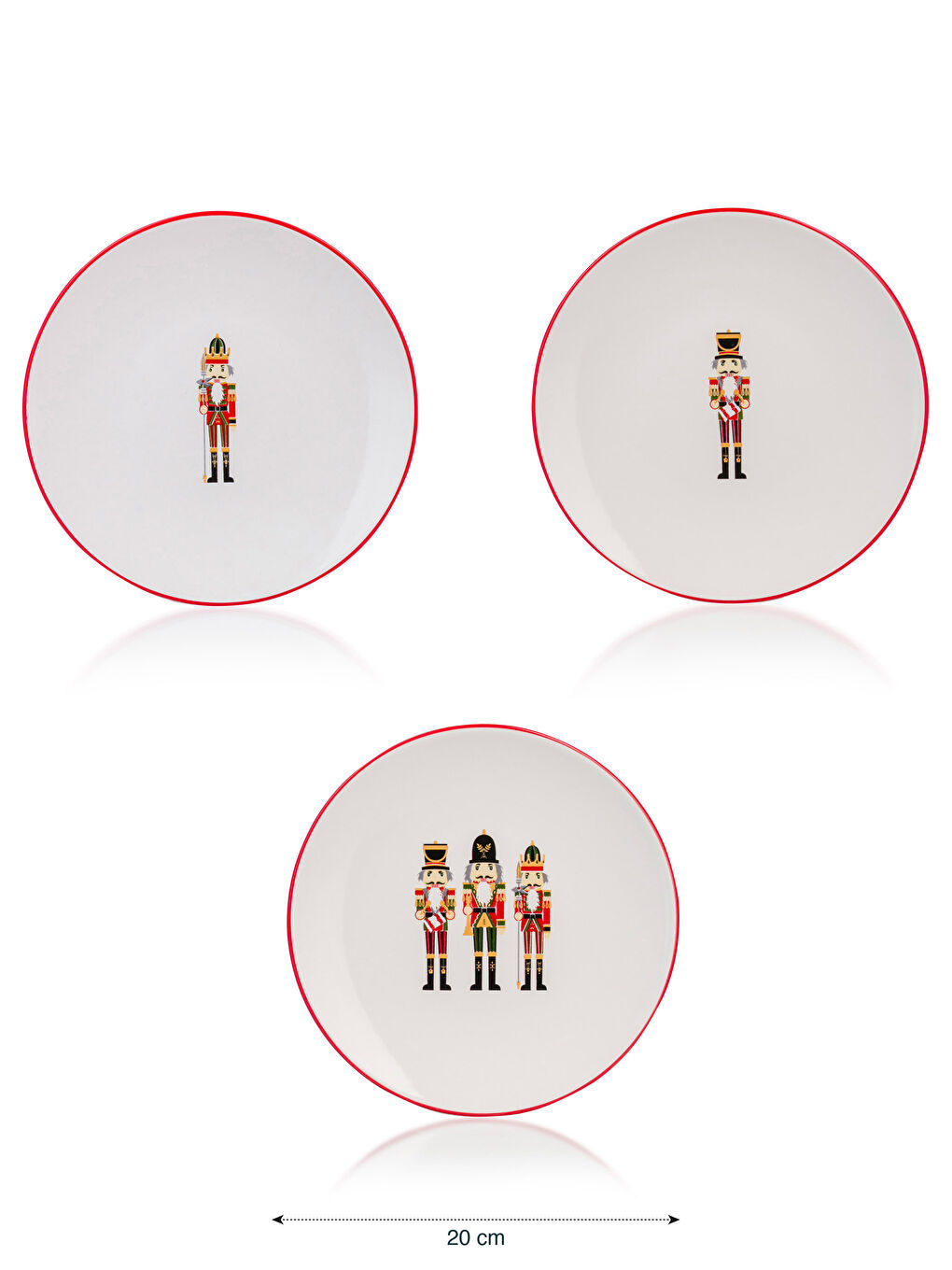 LCW HOME Nussknacker Bedruckter Kuchenteller 4er-Pack 20 Cm -W3GT12Z8-F9C
