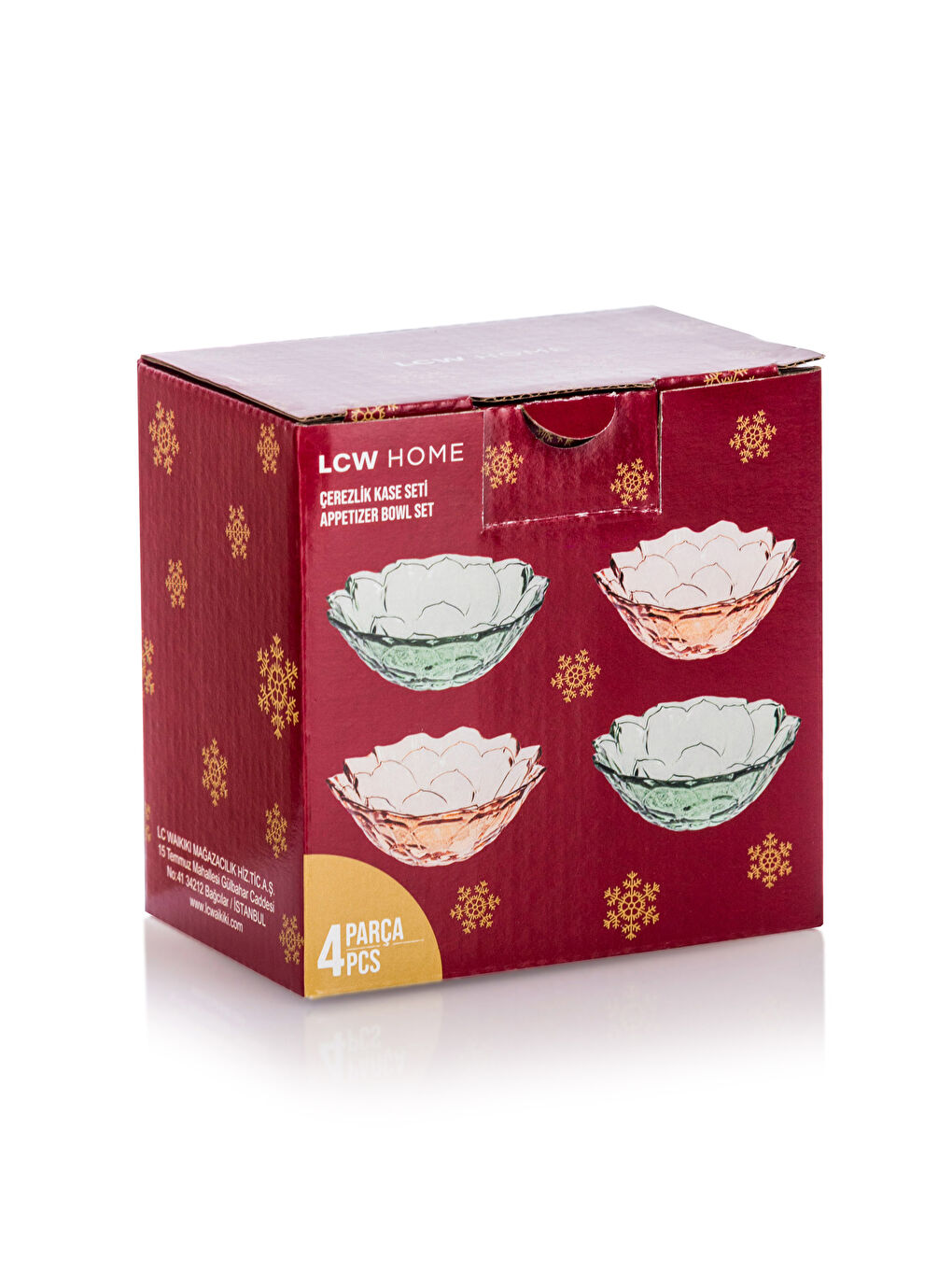 4 Piece Glass Snack Bowl Set-2