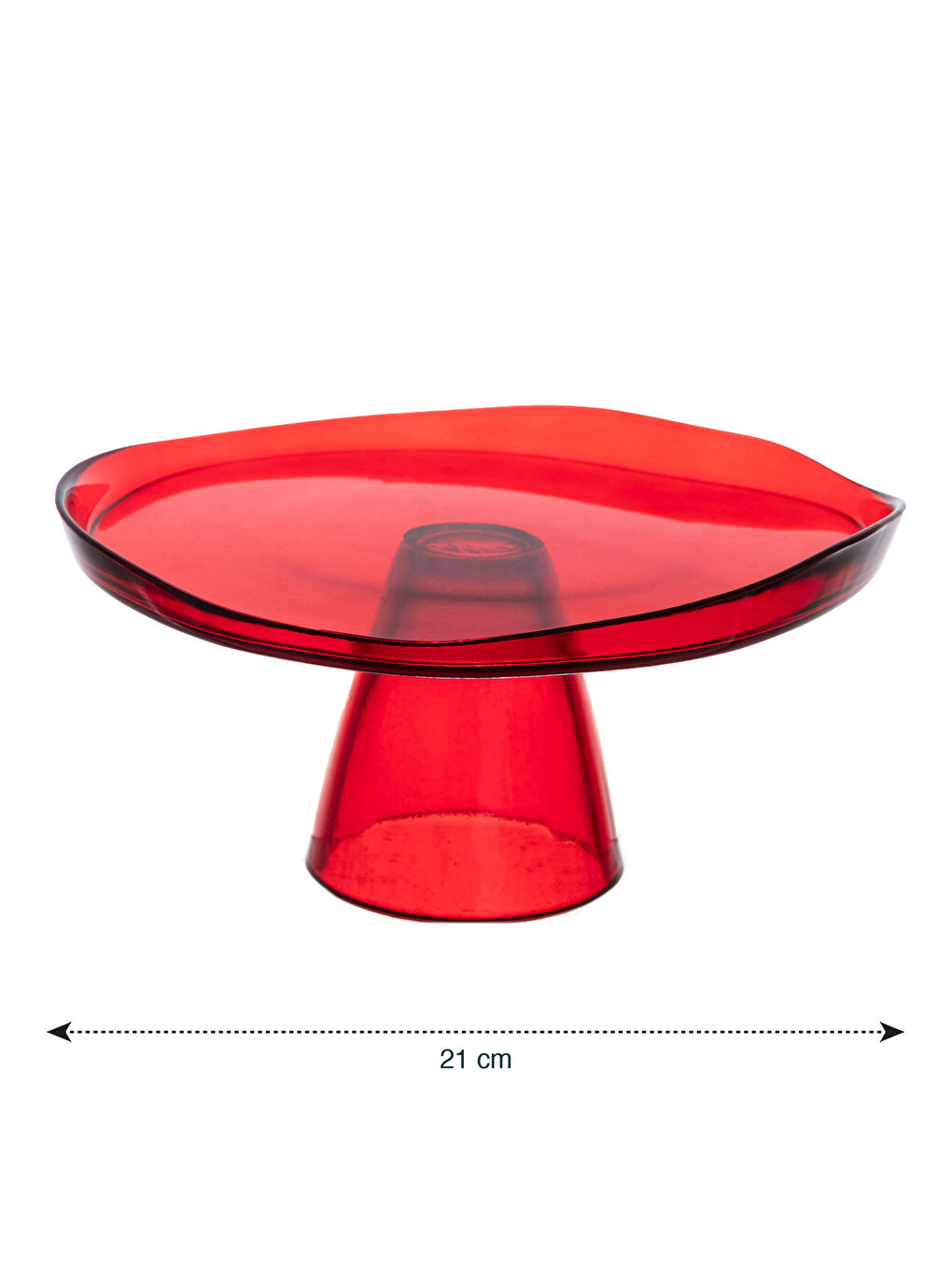 Yeşil Ayaklı Cam Sunumluk 21 cm-3