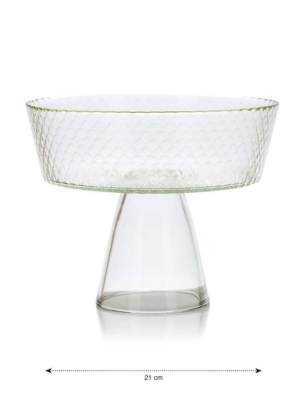 Kırmızı Ayaklı Cam Sunumluk 21x18 cm-3