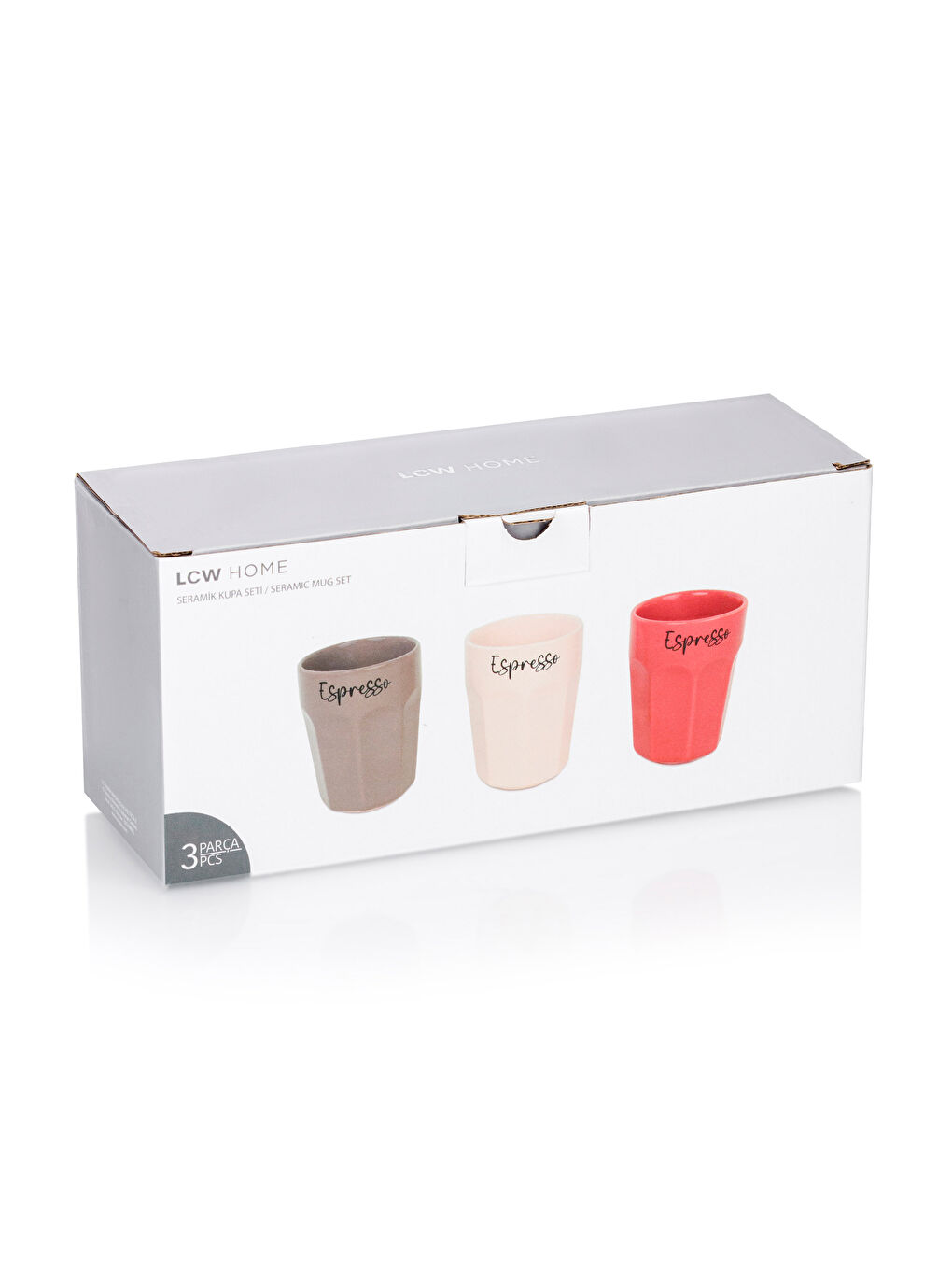 Kahverengi Seramik Bardak Seti 3'lü 280 ml-3