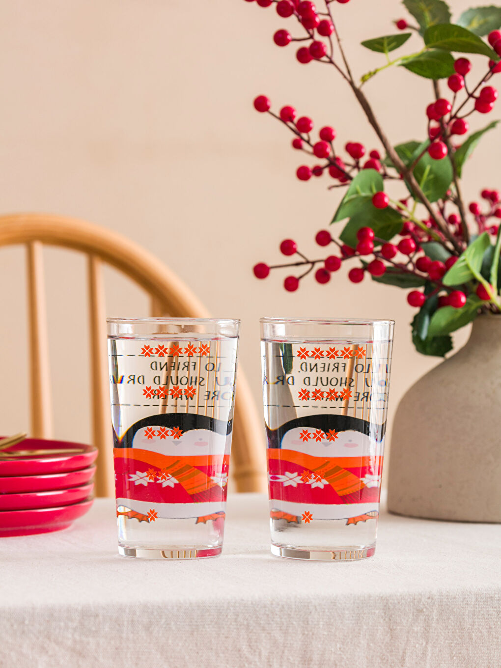 Отпечатани Стъклени Чаши 2 броя 570 ml-1