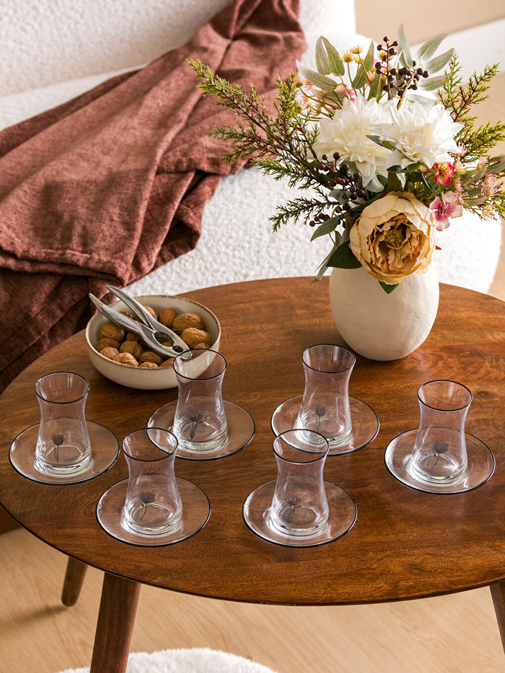 Стеклянный чайный набор на 6 человек 90 мл-2