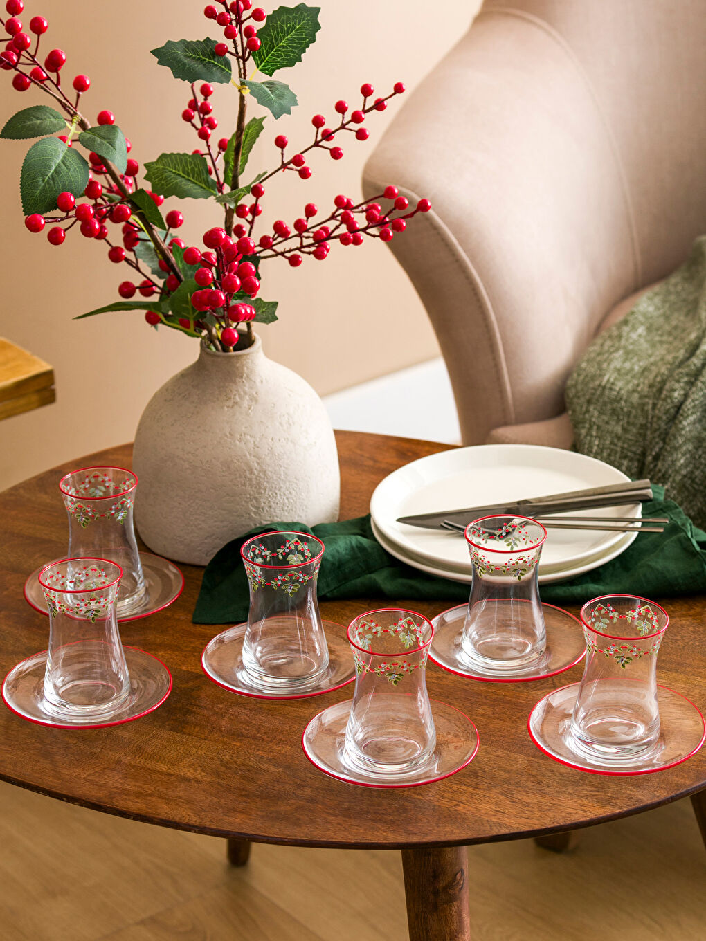 Karışık 6 Kişilik Çay Bardağı Seti 132 ml-2