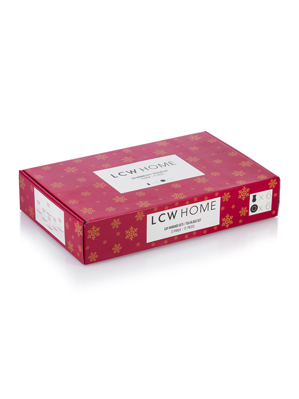 Karışık 6 Kişilik Çay Bardağı Seti 132 ml-4