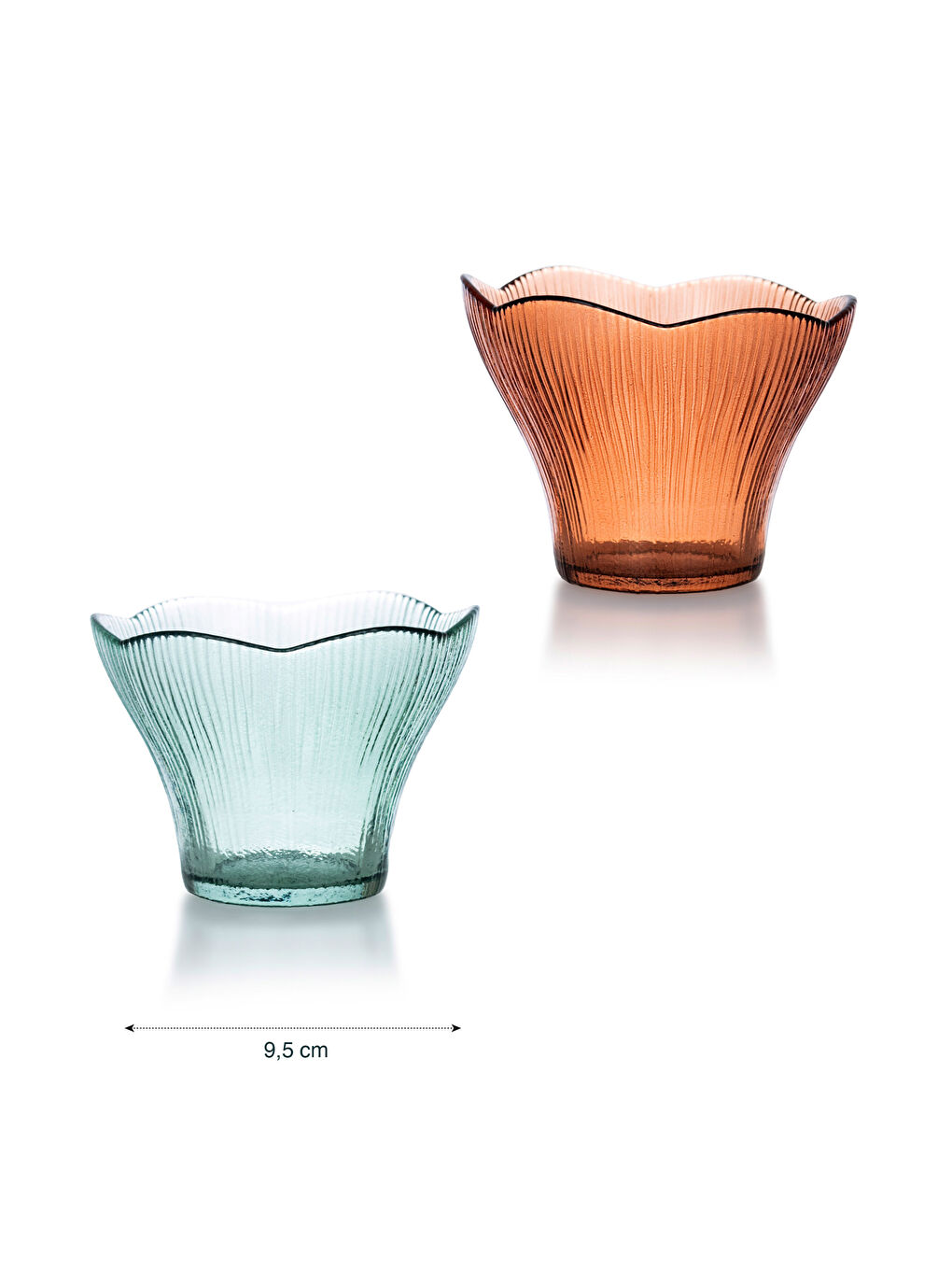 Yeşil Cam Kase Seti 3'lü 9 cm-4