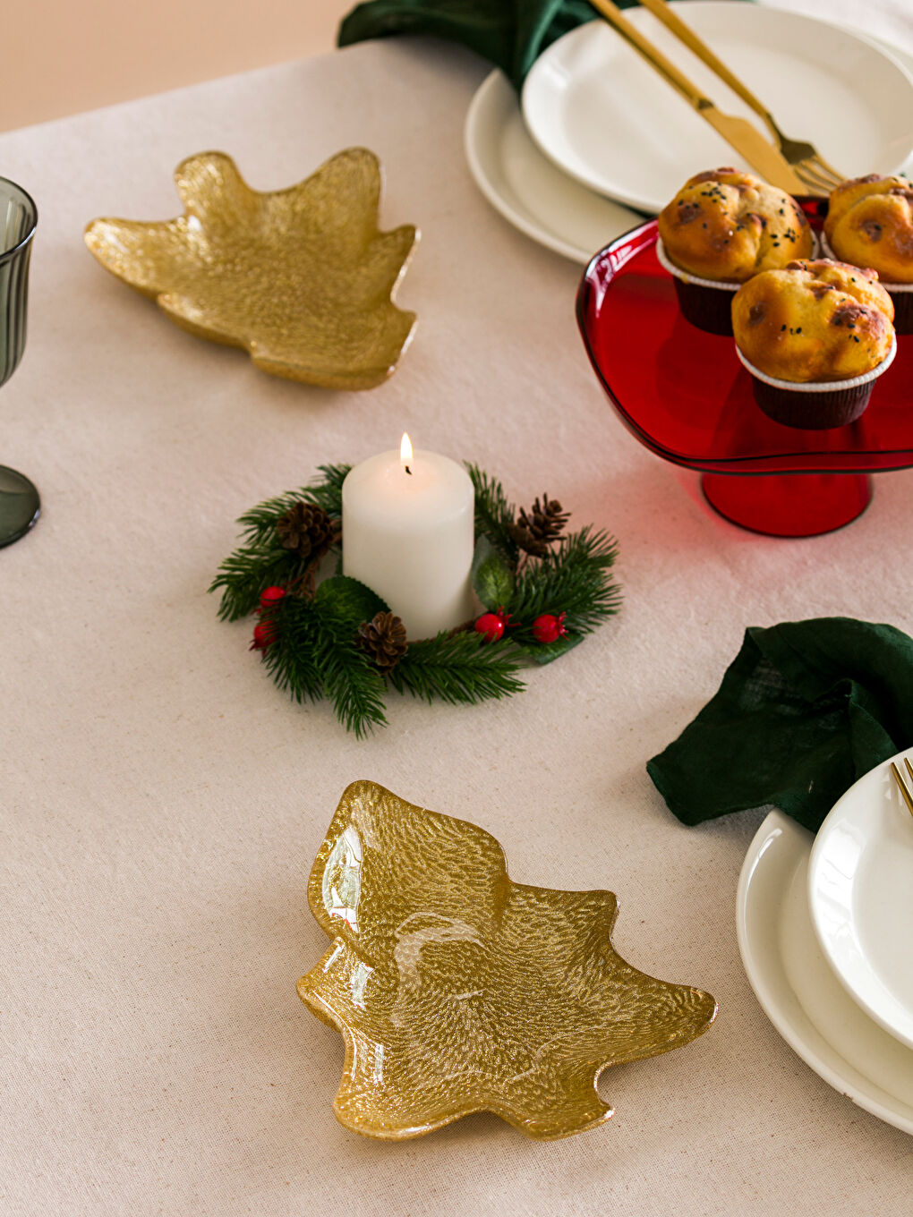 Sarı Yılbaşı Temalı Çerezlik Seti