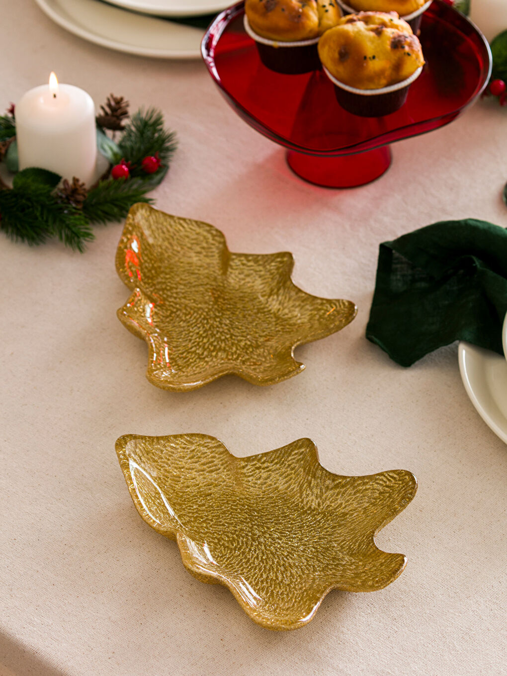 Sarı Yılbaşı Temalı Çerezlik Seti-1