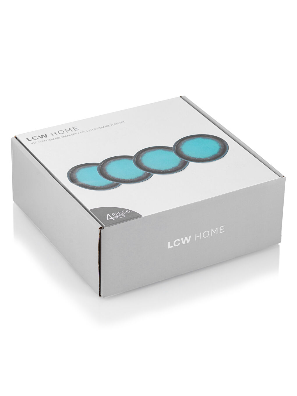 Karışık Baskılı Seramik Tabak 4'lü 22 cm-3