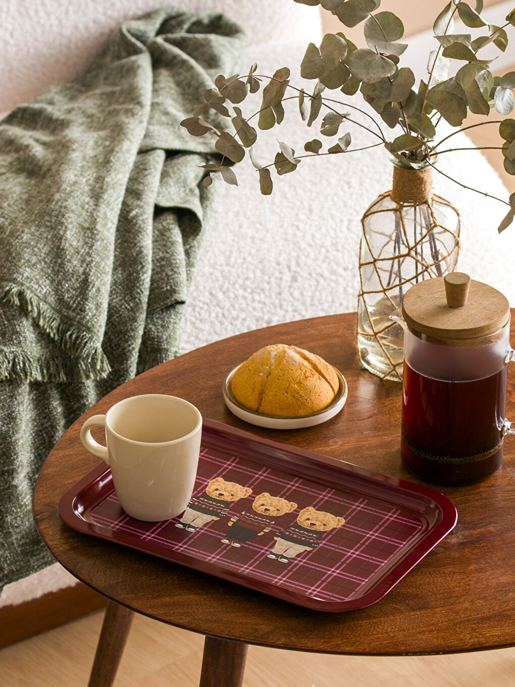 Karışık Ayıcık Baskılı Tepsi 34x22 cm