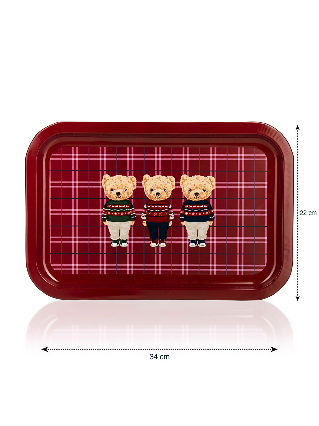 Karışık Ayıcık Baskılı Tepsi 34x22 cm-3