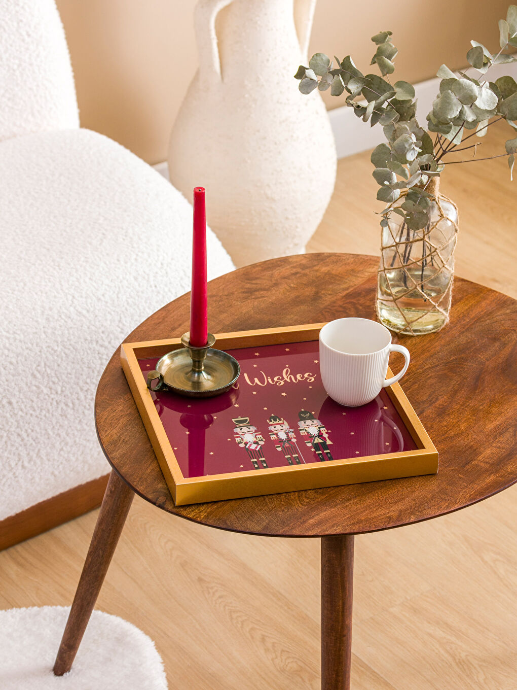 Декоративний піднос з принтом Лускунчик 33x33 см-1