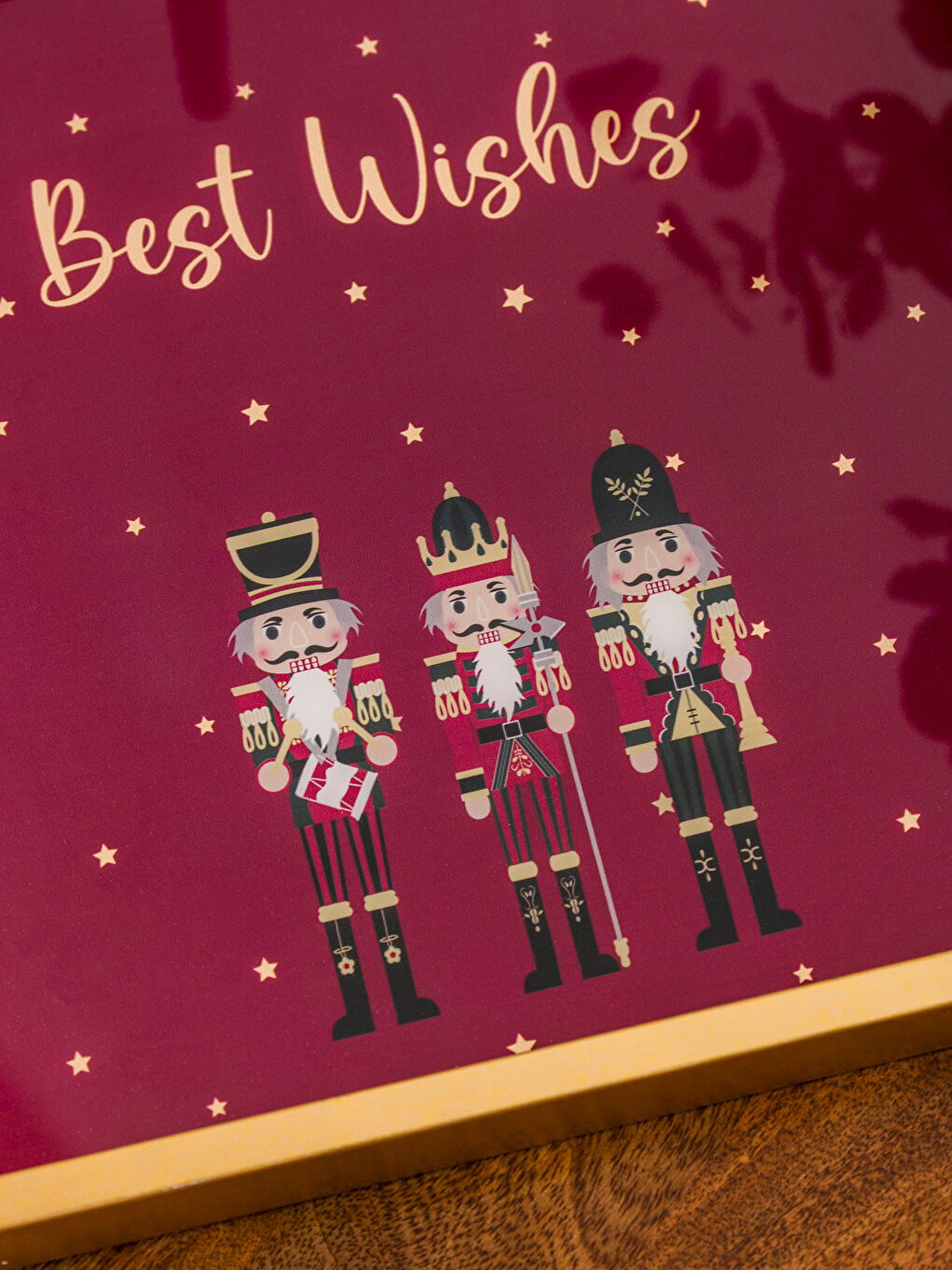 Декоративний піднос з принтом Лускунчик 33x33 см-2