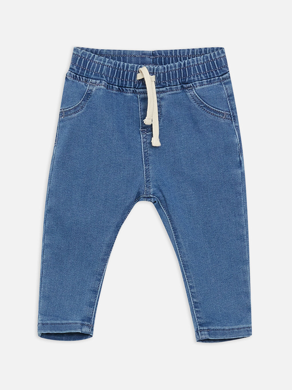 LCW baby İndigo Beli Lastikli Basic Erkek Bebek Jean Pantolon