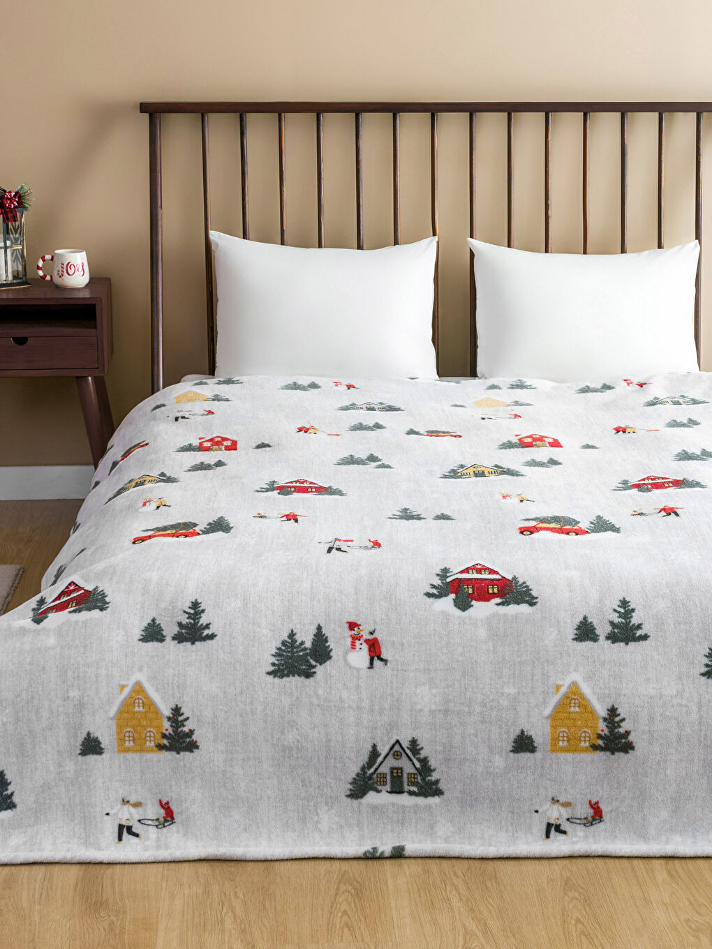 LCW HOME Double Printed Welsoft Blanket 200x220 Cm -W3H447Z8-F9C