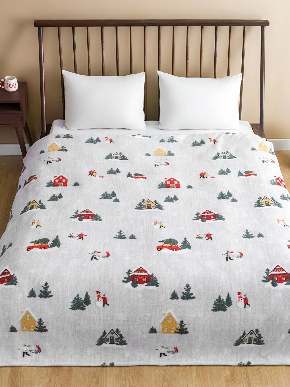 LCW HOME Double Printed Welsoft Blanket 200x220 Cm -W3H447Z8-F9C