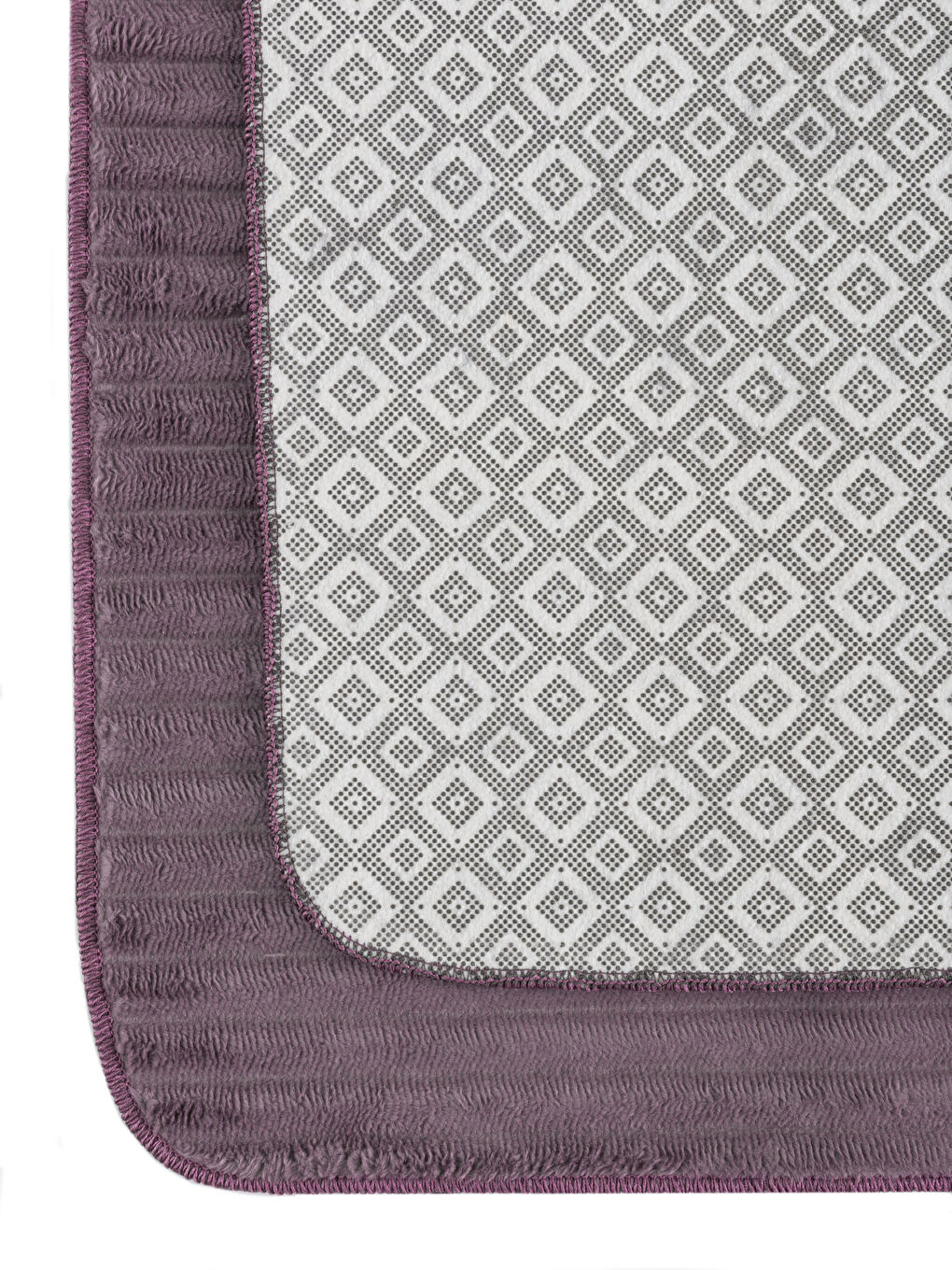 Bordo Çizgili Banyo Paspası Seti 2'li-3