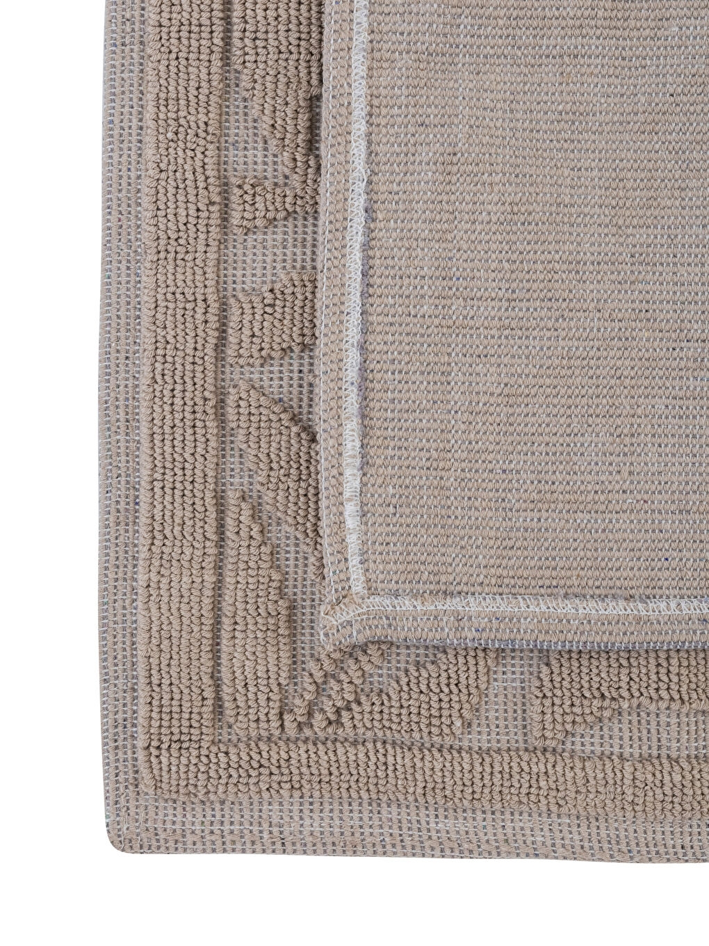 Kahverengi Desenli Banyo Paspası 2'li-3