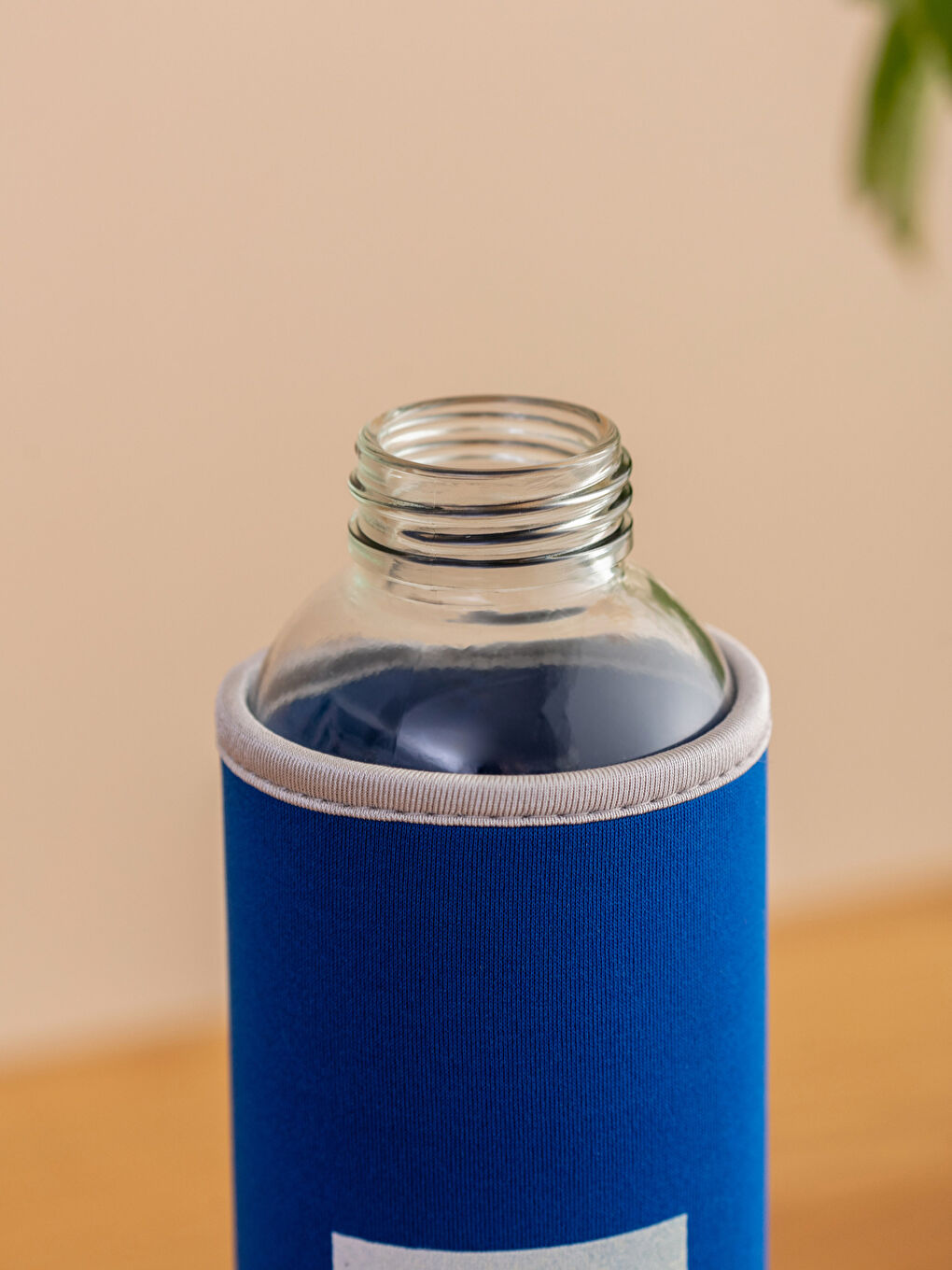 Mavi Yazı Baskılı Cam Matara 750 ml-2