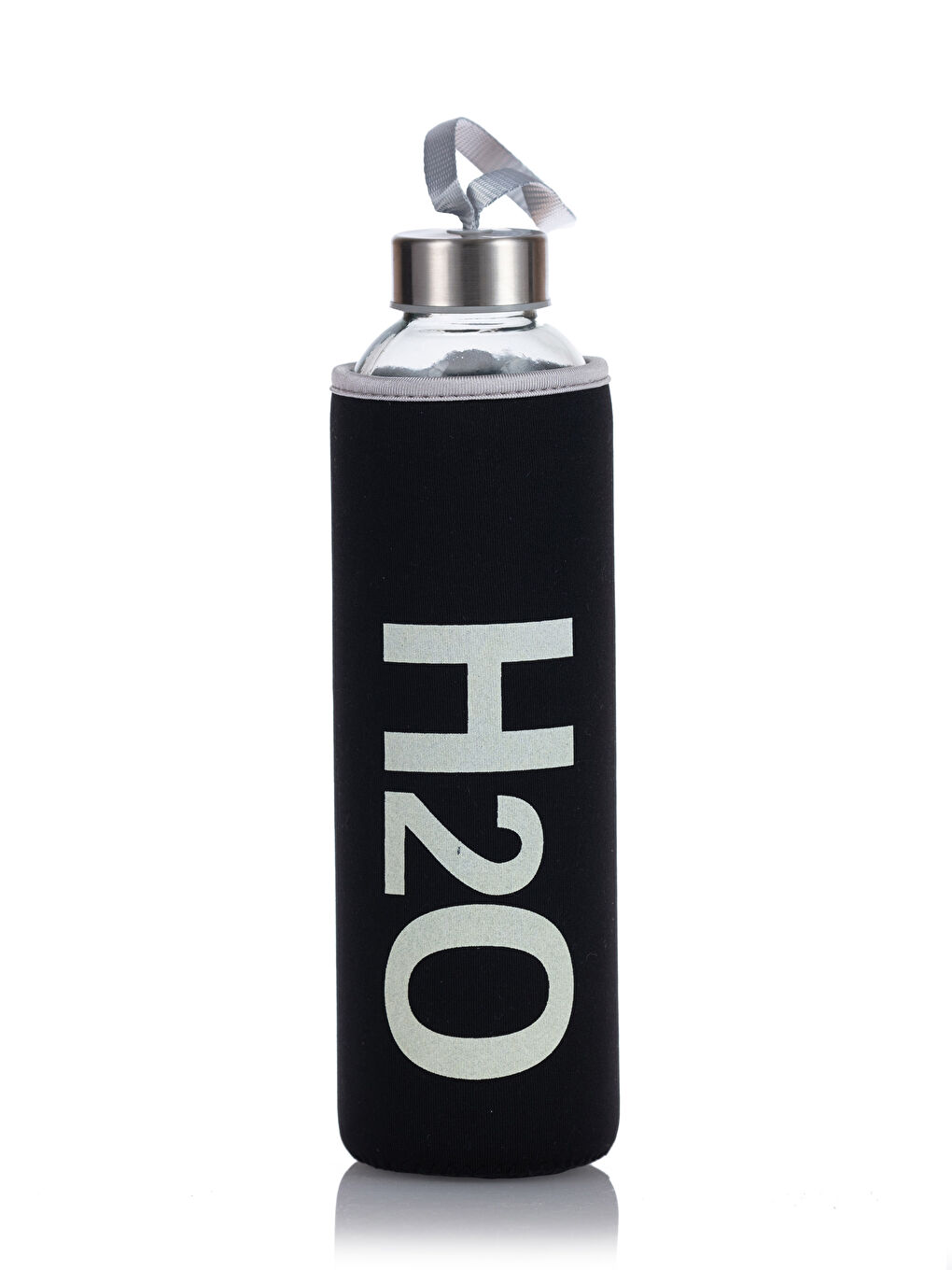 Siyah Yazı Baskılı Cam Matara 750 ml-3