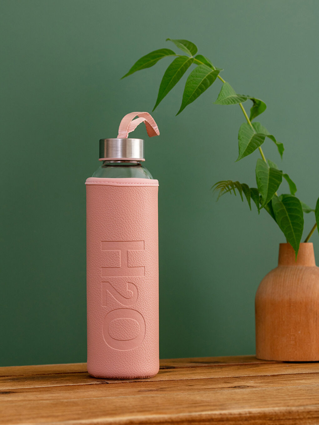 Стеклянная фляжка с принтом на чехле 500 мл