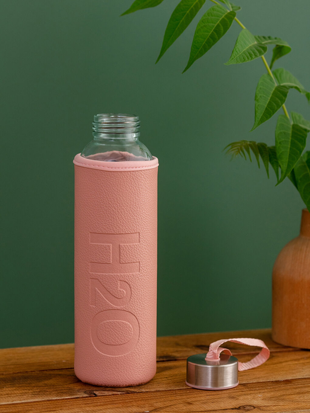 Стеклянная фляжка с принтом на чехле 500 мл-1