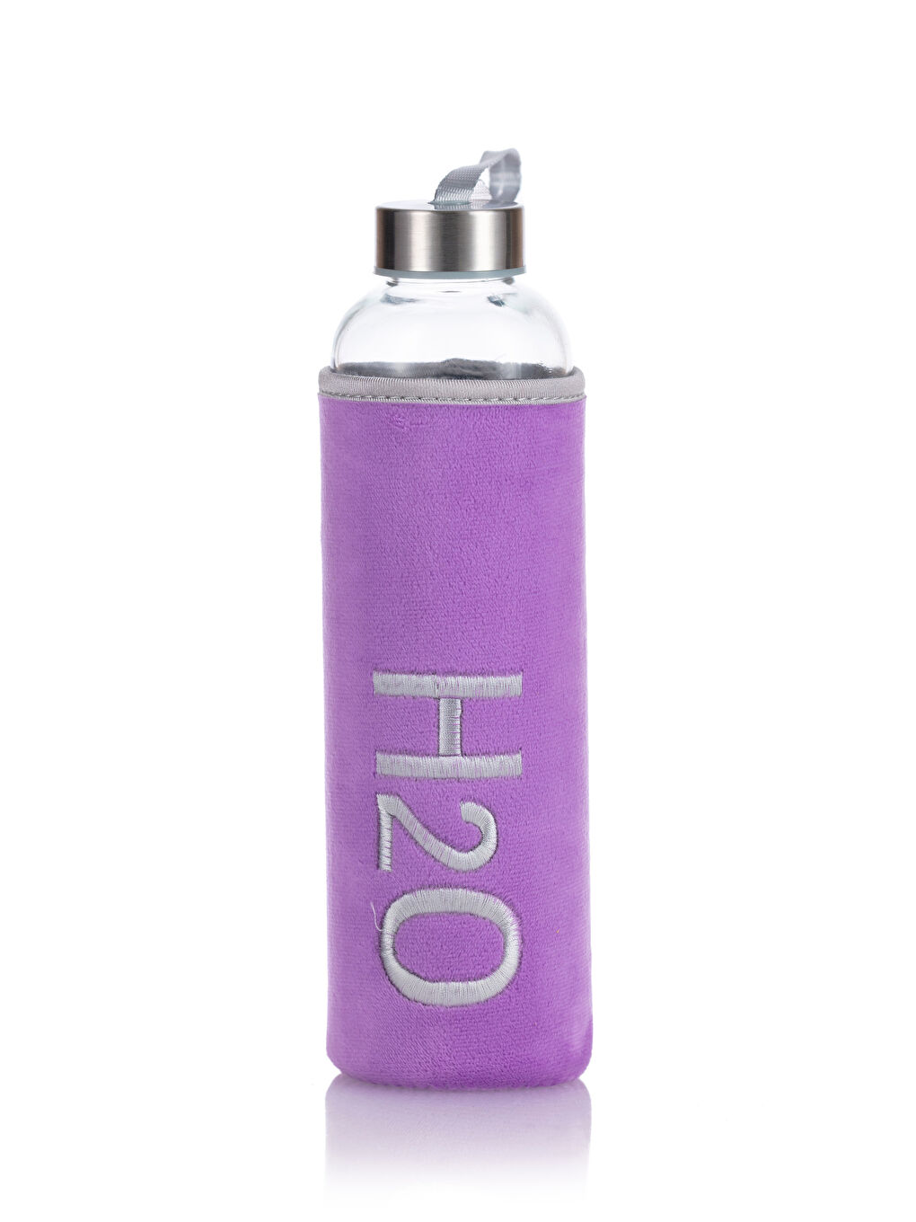 H2O Mor Kılıflı Cam Matara 600 Ml - 3