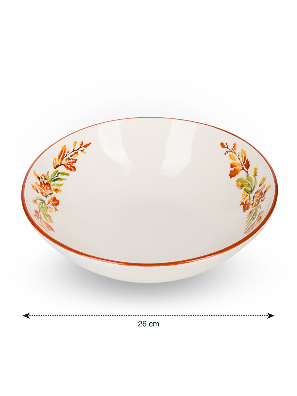 Купа за салата с флорален мотив 26 см-3