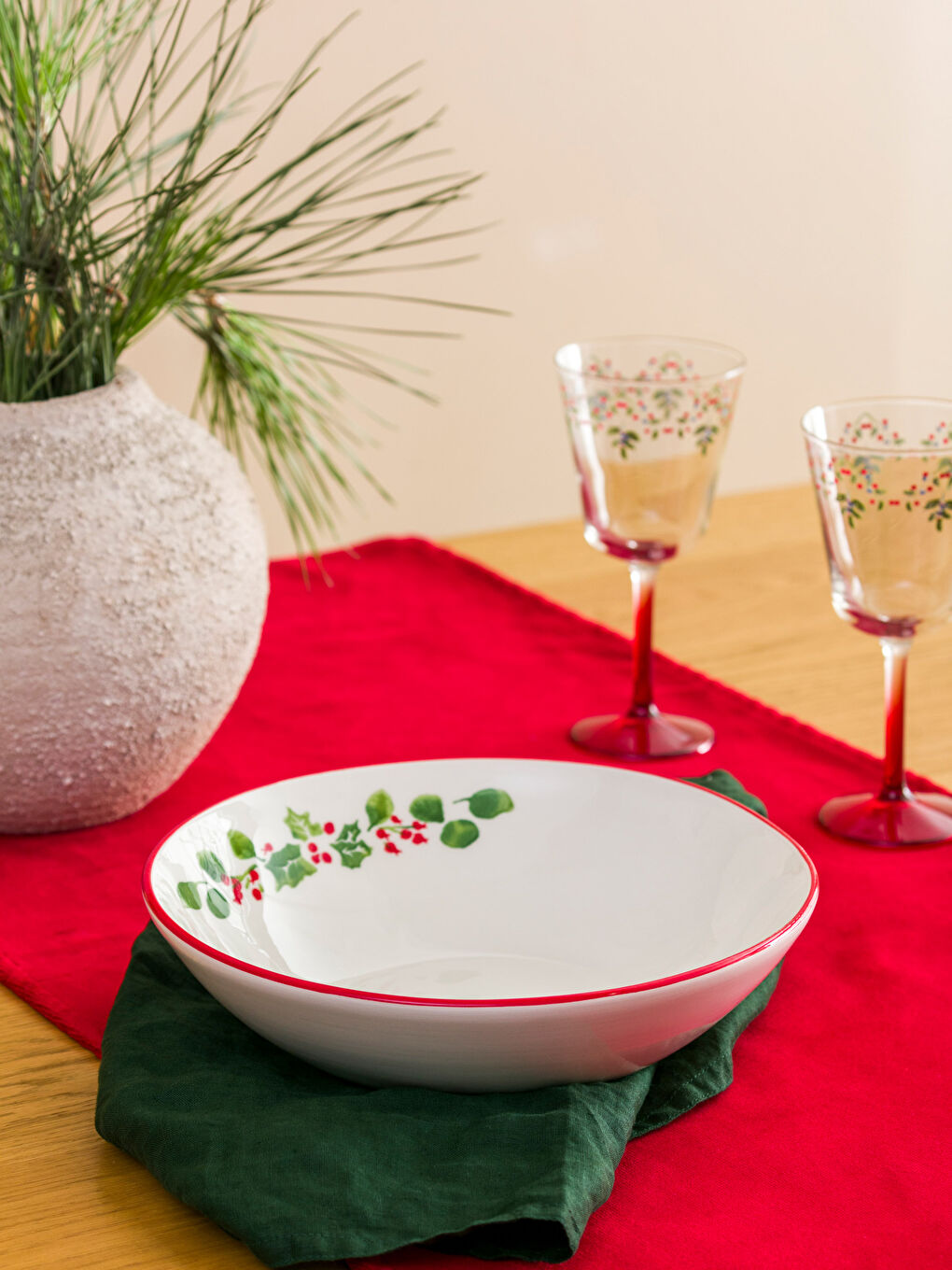 Karışık Çiçek Desenli Salata Kasesi 26 cm